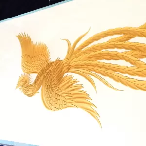 金彩鳳凰　寺社仏閣欄間彫刻のサムネイル