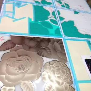 寒椿　エッチングミラー制作中のサムネイル